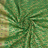 Sanskriti vintage Green Sarees Pure Silk Hand Woven Banarasi/Brocade Fabric Sari
