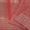 Sanskriti vintage Dark Red Sarees Pure Satin Silk Banarasi/Brocade Fabric Sari
