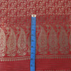 Sanskriti vintage Dark Red Sarees Pure Satin Silk Banarasi/Brocade Fabric Sari
