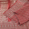 Sanskriti vintage Dark Red Sarees Pure Satin Silk Banarasi/Brocade Fabric Sari