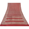 Sanskriti vintage Dark Red Sarees Pure Satin Silk Banarasi/Brocade Fabric Sari
