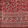 Sanskriti vintage Dark Red Sarees Pure Satin Silk Banarasi/Brocade Fabric Sari