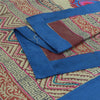 Sanskriti Vintage Dupatta Long Stole Pure Cotton Gray HandEmbroidery/Block Print