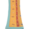 Sanskriti Vintage Yellow Dupatta Long Stole Pure Silk Hand Beaded Wrap Scarves