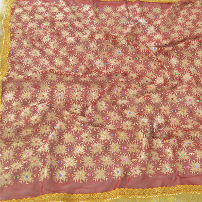 Sanskriti Vintage Dupatta Long Stole Georgette Embroidered Bagh Phulkari Scarves