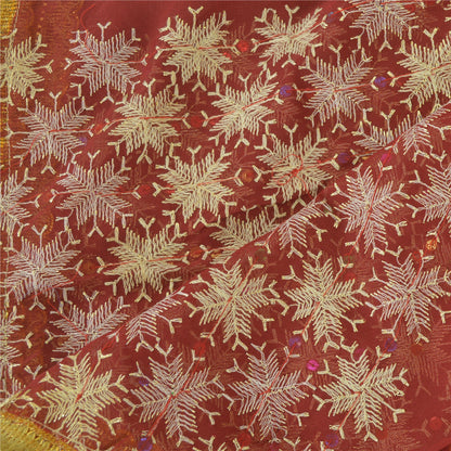 Sanskriti Vintage Dupatta Long Stole Georgette Embroidered Bagh Phulkari Scarves