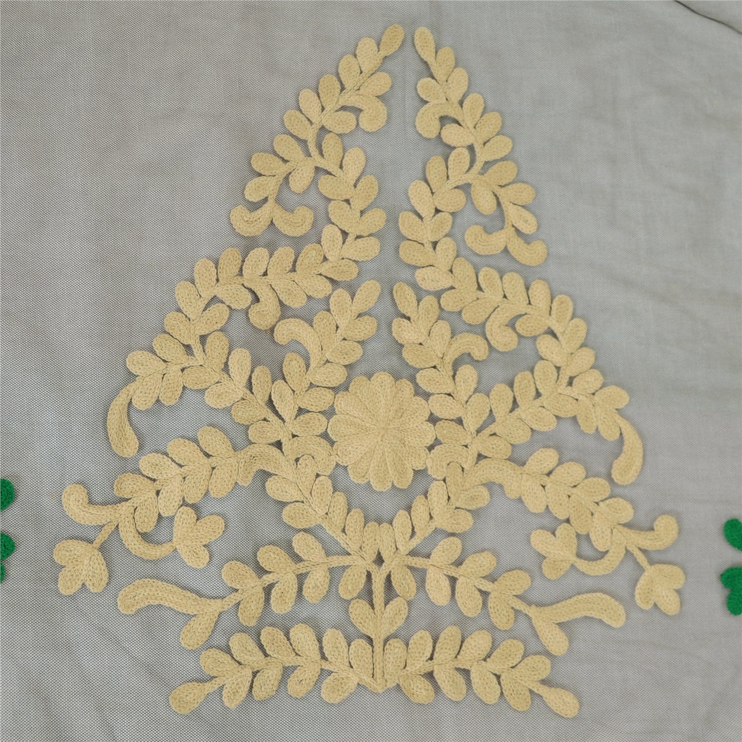 Sanskriti Vintage Dupatta Black Long Stole Net Mesh Embroidered Ari Work Hijab