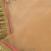 Sanskriti Vintage Dupatta Long Stole Net Mesh Peach Hand Beaded Patch Work