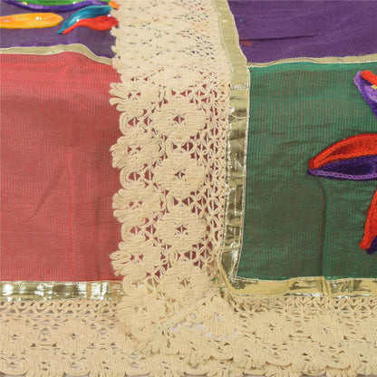 Sanskriti Vintage Dupatta Long Stole Pure Cotton Hand Beaded Premium Wrap Hijab