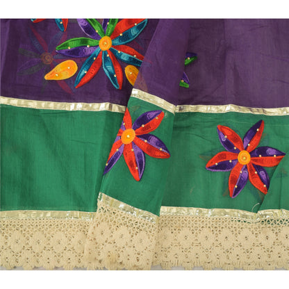 Sanskriti Vintage Dupatta Long Stole Pure Cotton Hand Beaded Premium Wrap Hijab