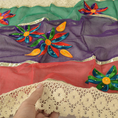 Sanskriti Vintage Dupatta Long Stole Pure Cotton Hand Beaded Premium Wrap Hijab