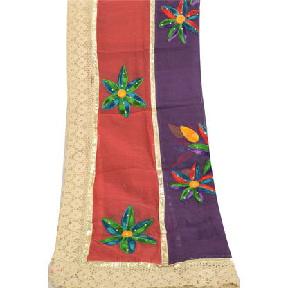 Sanskriti Vintage Dupatta Long Stole Pure Cotton Hand Beaded Premium Wrap Hijab