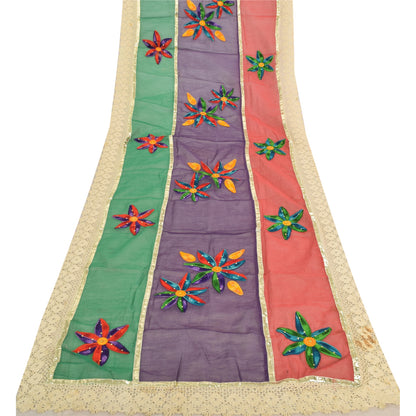 Sanskriti Vintage Dupatta Long Stole Pure Cotton Hand Beaded Premium Wrap Hijab