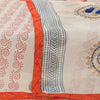 Sanskriti Vintage Off White Dupatta Long Stole Pure Cotton Embroidered Wrap Veil