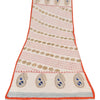 Sanskriti Vintage Off White Dupatta Long Stole Pure Cotton Embroidered Wrap Veil