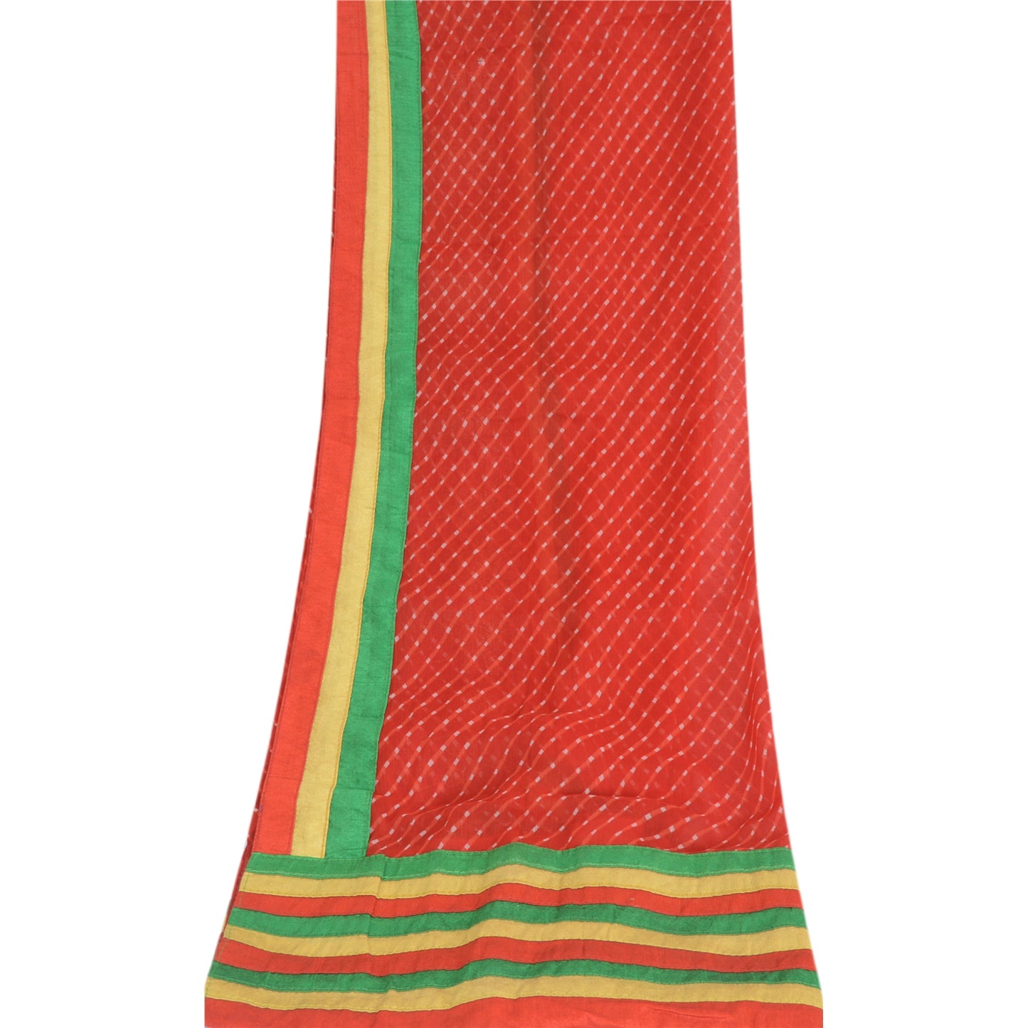 Sanskriti Vintage Dupatta Long Stole Chiffon Printed Pasapalli Leheria Scarves