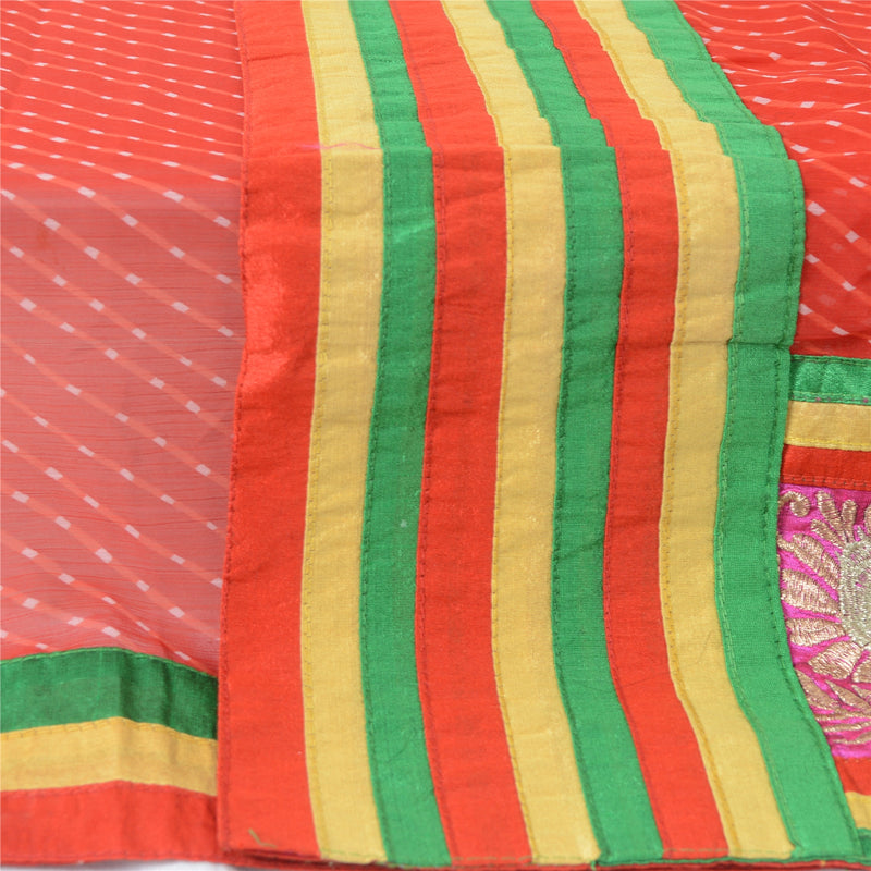 Sanskriti Vintage Dupatta Long Stole Chiffon Pasavalli Leheria Print Wrap Veil