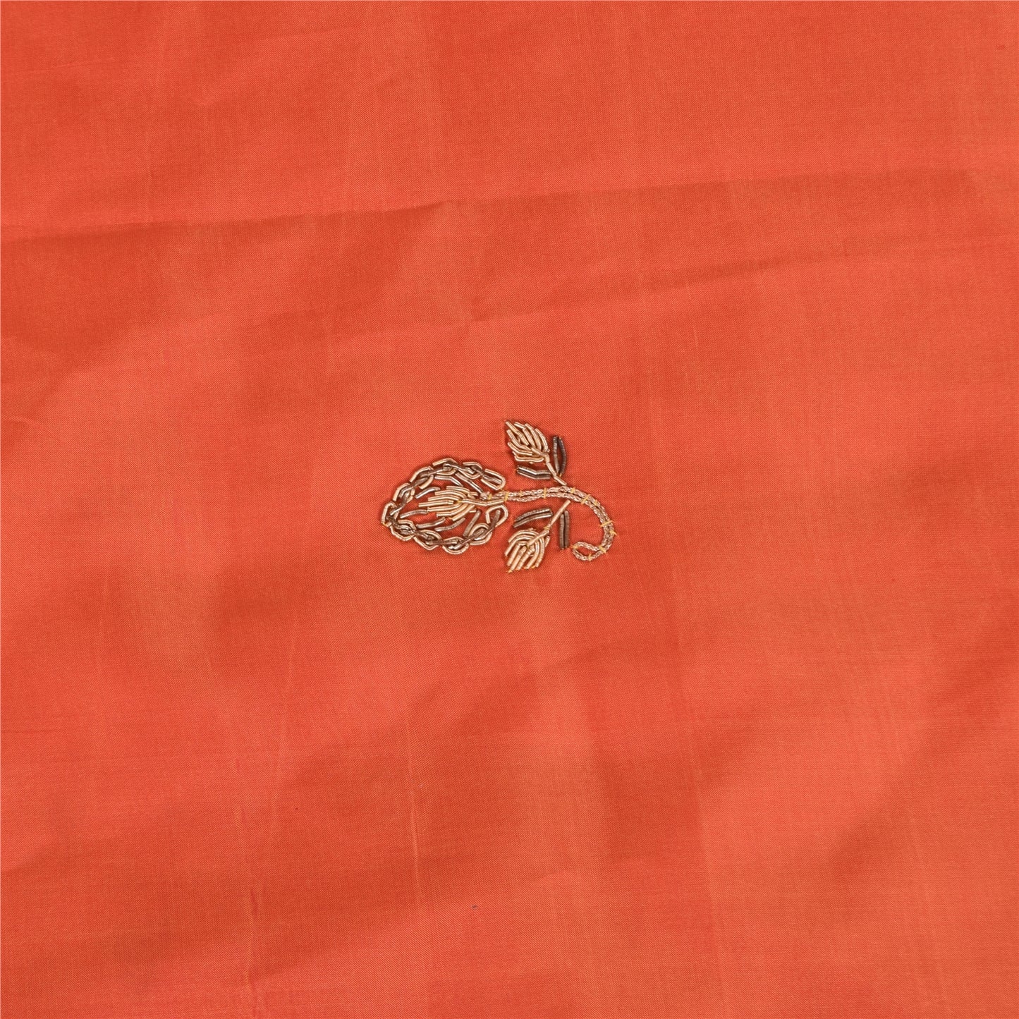 Sanskriti Vintage Orange Dupatta Long Stole Pure Silk Hand Beaded Premium Hijab