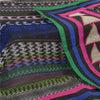 Sanskriti Vintage Dupatta Long Stole Georgette Black Embroidered Neck Scarves
