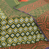 Sanskriti Vintage Indian Dupatta Long Stole Art Silk Hand Beaded Printed Scarves