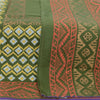 Sanskriti Vintage Indian Dupatta Long Stole Art Silk Hand Beaded Printed Scarves