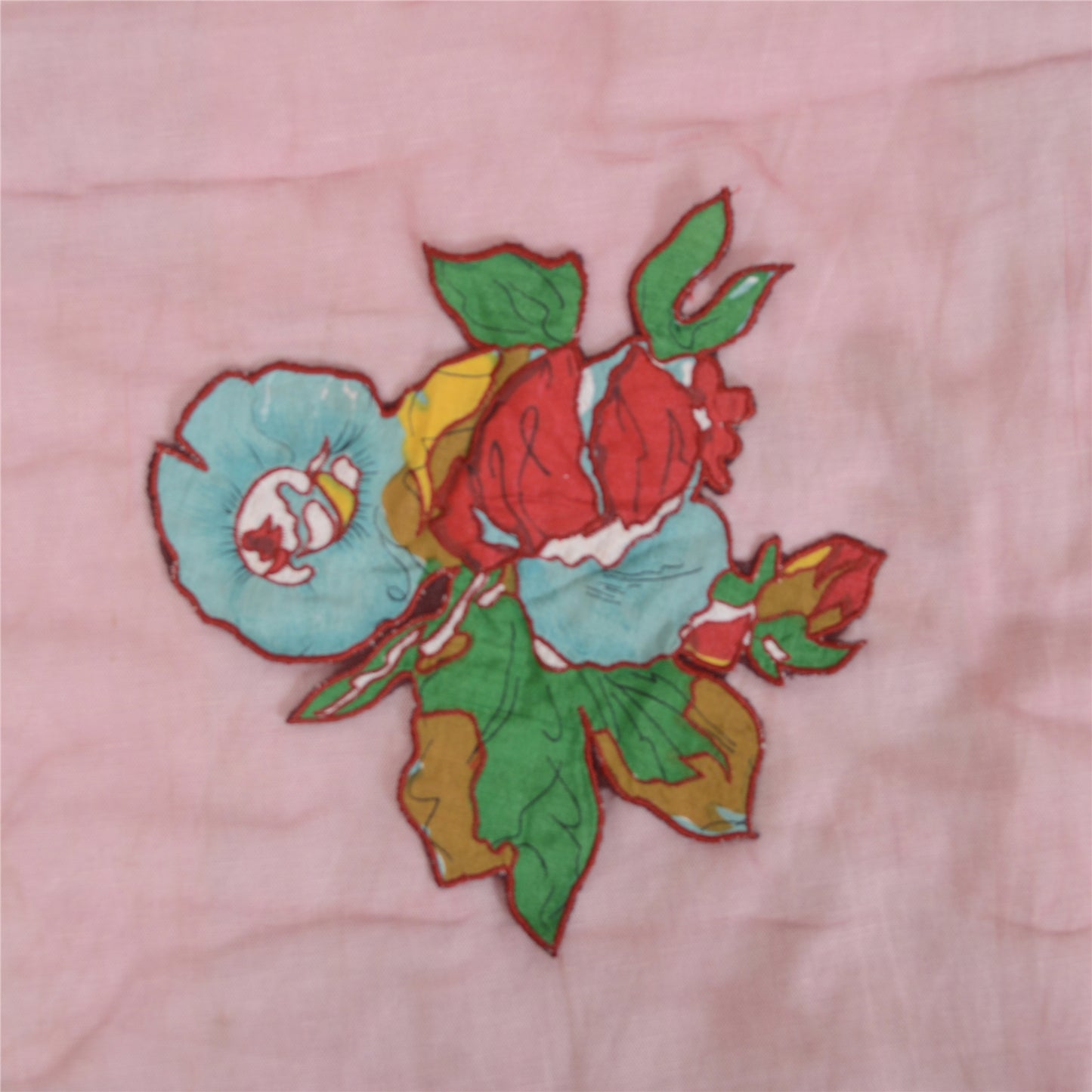 Sanskriti Vintage Dark Red Dupatta Long Stole Net Mesh Embroidered Wrap Scarves