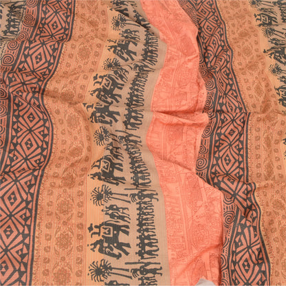 Sanskriti Vintage Multi Dupatta Long Stole Pure Cotton Hand-Block Painted Veil