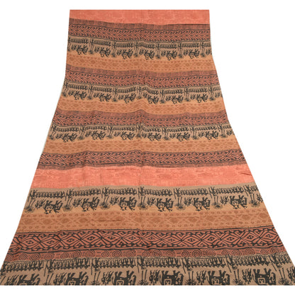 Sanskriti Vintage Multi Dupatta Long Stole Pure Cotton Hand-Block Painted Veil