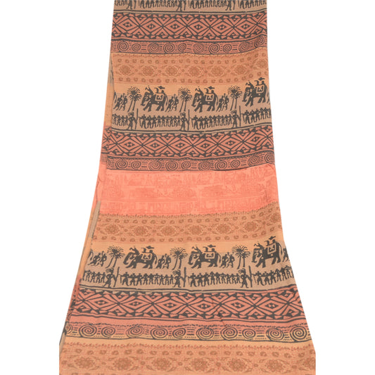 Sanskriti Vintage Multi Dupatta Long Stole Pure Cotton Hand-Block Painted Veil