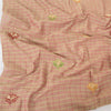 Vintage Dupatta Long Scarf Blend Cotton Brown Hijab Hand Beaded Woven Stole