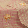 Vintage Dupatta Long Scarf Blend Cotton Brown Hijab Hand Beaded Woven Stole