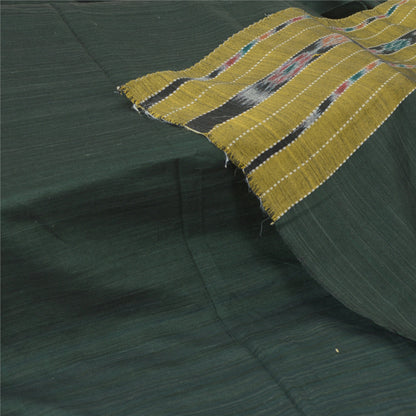 Sanskriti Vintage Dupatta Long Stole Pure Cotton Green Woven Sambalpuri Ikat