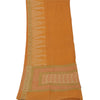 Sanskriti Vintage Dupatta Long Stole Blend Cotton Saffron Block Printed Veil