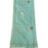 Sanskriti Vintage Sea Green Dupatta Long Stole Blend Cotton Embroidered Scarves