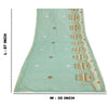 Sanskriti Vintage Sea Green Dupatta Long Stole Blend Cotton Embroidered Scarves
