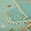 Sanskriti Vintage Sea Green Dupatta Long Stole Blend Cotton Embroidered Scarves