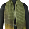 Sanskriti Vintage Dupatta Long Stole Art Silk Green Scarves Hand Beaded Scarves