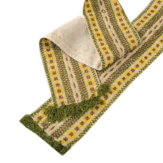 Sanskriti Vintage Dupatta/Stole Ivory Pure Cotton Kutch Hand Embroidered Veil