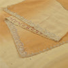 Sanskriti Vintage Golden & Cream Dupatta Long Stole Art Silk Hand Bead Wrap Veil