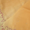 Sanskriti Vintage Golden & Cream Dupatta Long Stole Art Silk Hand Bead Wrap Veil