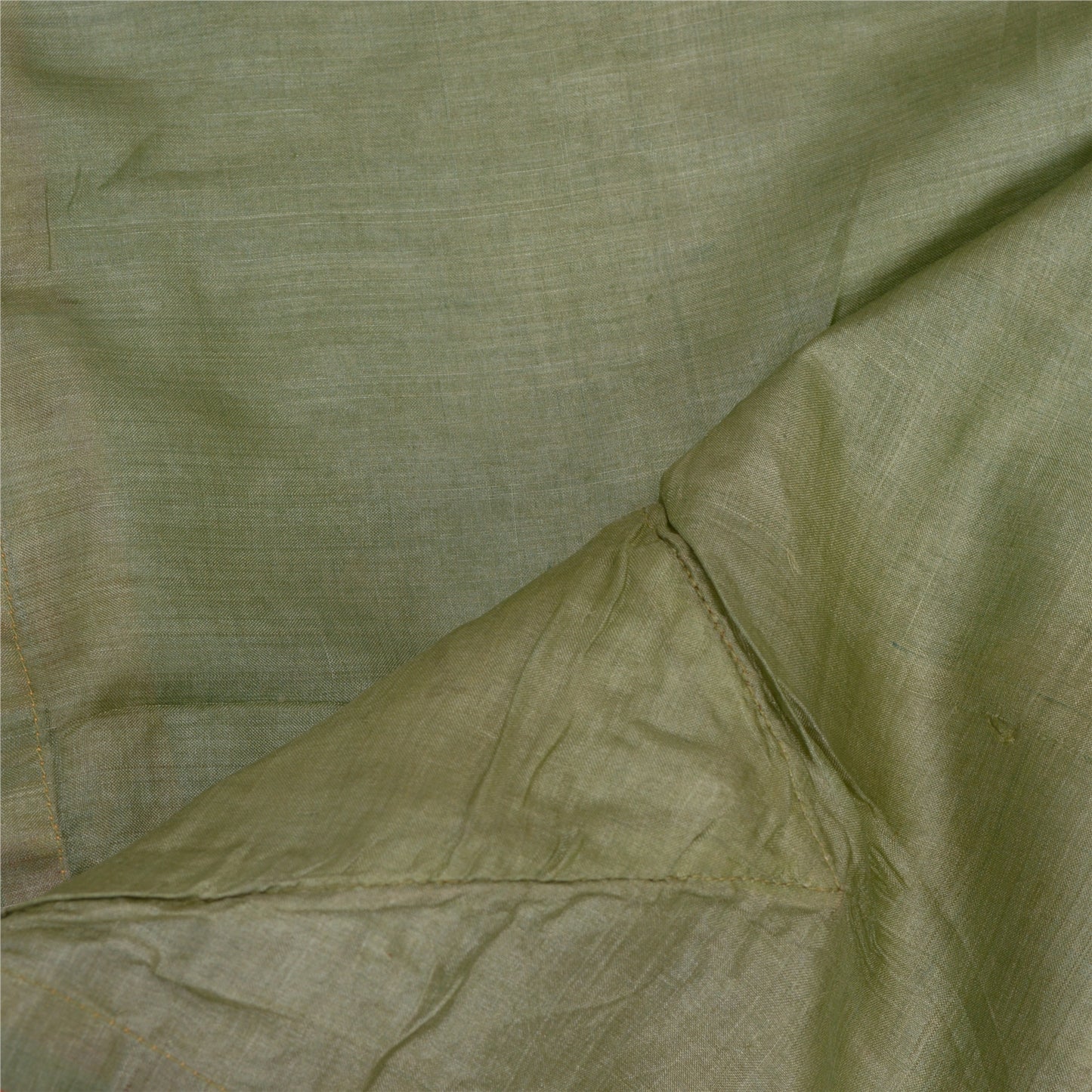 Sanskriti Vintage Dupatta Long Stole Pure Silk Green Scarves Hand Beaded Hijab