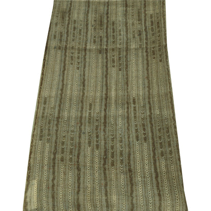 Sanskriti Vintage Cream Dupatta Long Stole Blend Cotton Floral Printed Premium