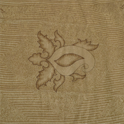 Sanskriti Vintage Brown Dupatta Long Stole Art Silk Woven Printed Premium Hijab