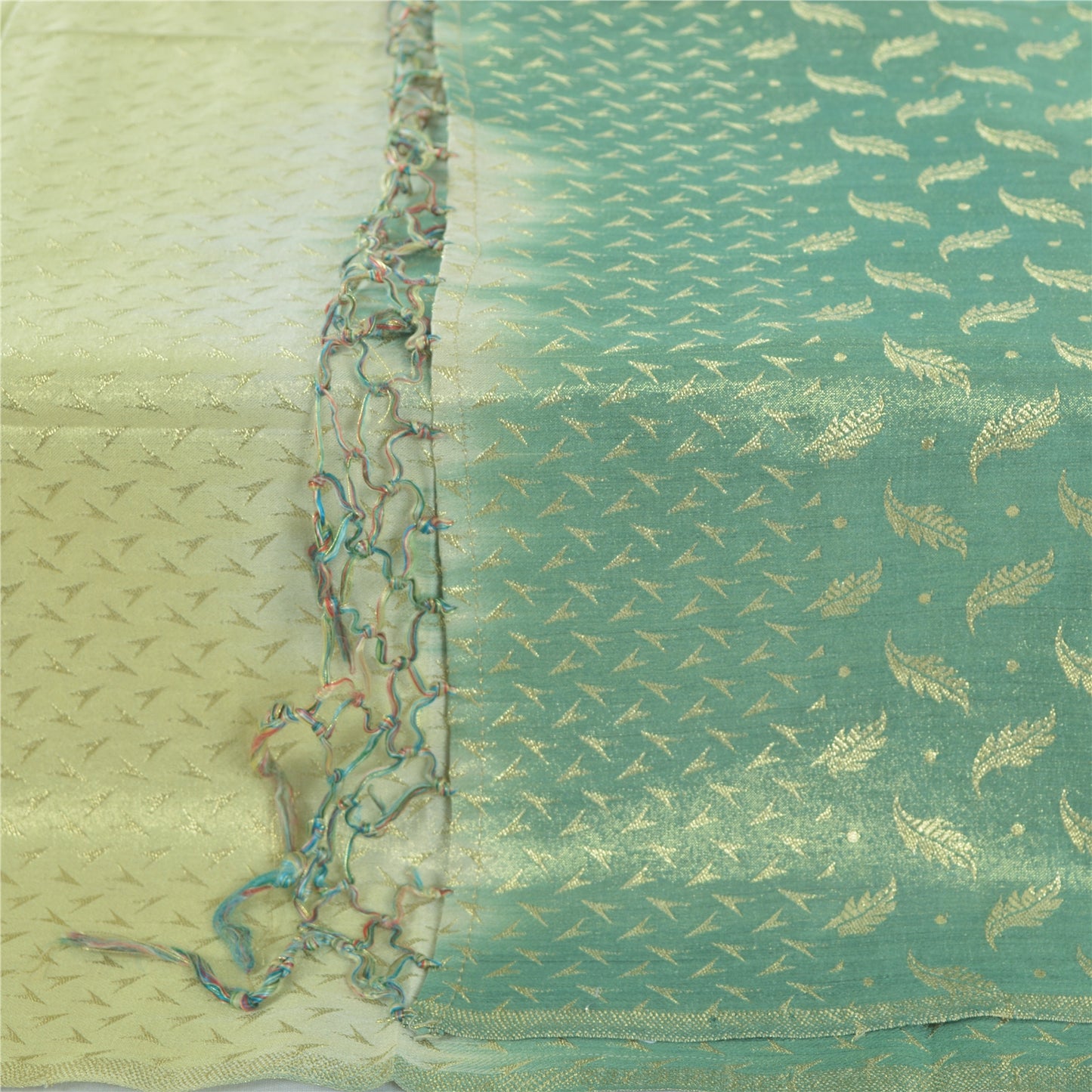 Sanskriti Vintage Multicolor Dupatta Long Stole Art Silk Woven Traditional Veil