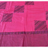 Sanskriti Vintage Dupatta long Stole Pure Silk Pink Veil Block Printed Scarves