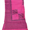 Sanskriti Vintage Dupatta long Stole Pure Silk Pink Veil Block Printed Scarves