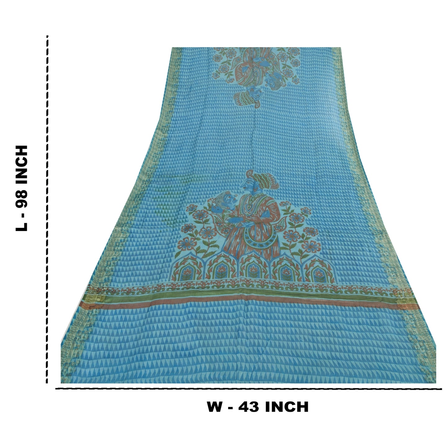 New 100% Pure Tassar Silk Long Stole Dupatta Scarves Printed With Weaving Border