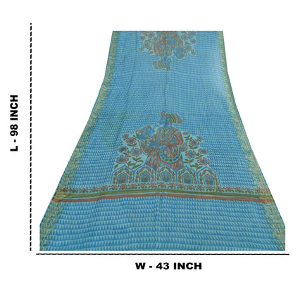 New 100% Pure Tassar Silk Long Stole Dupatta Scarves Printed With Weaving Border