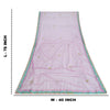 Sanskriti Vintage Dupatta Long Stole Net Mesh Purple Hand Beaded Wrap Veil