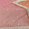 Sanskriti Vintage Indian Dupatta Long Stole Net Mesh Hand Beaded Ethnic Scarves